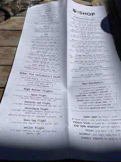 The Shop: Pizza + Cocktails - San Diego, CA menu_pic