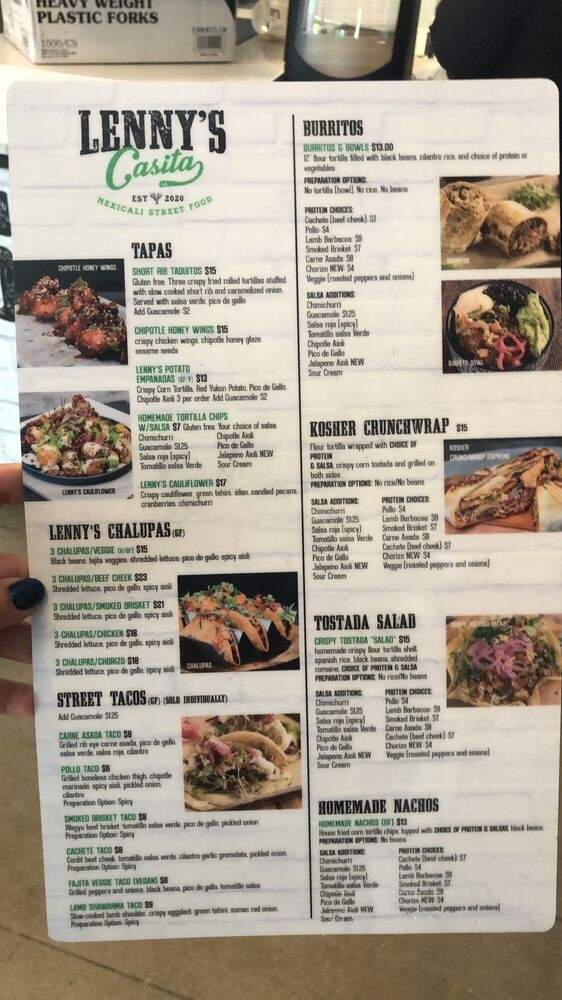 Lenny's Casita - Los Angeles, CA menu_pic