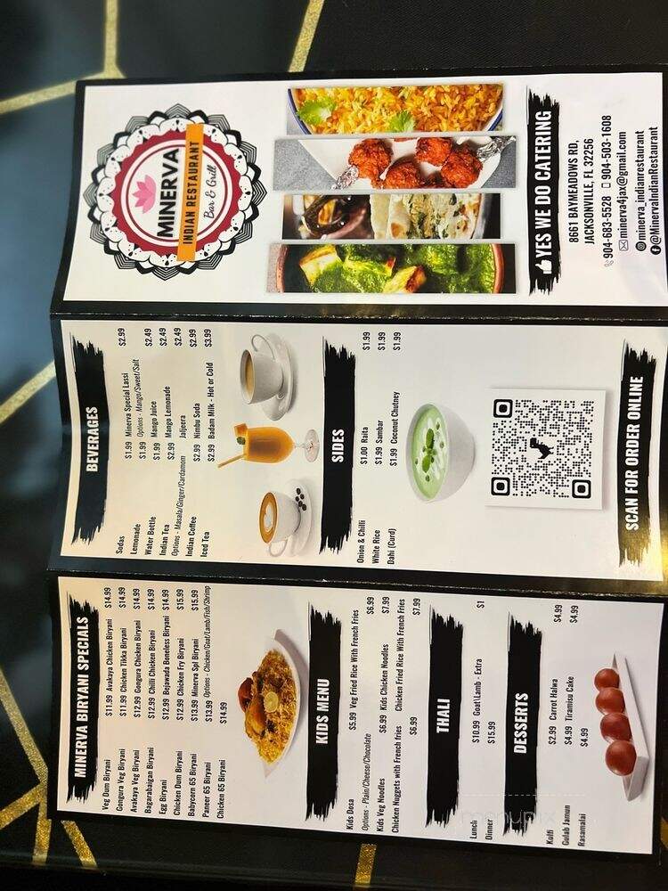 Minerva Indian Restaurant - Jacksonville, FL menu_pic