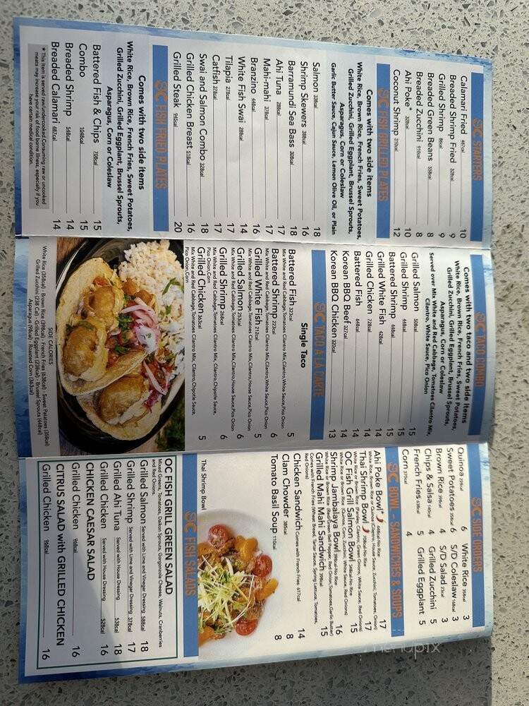 OC Fish Grill - Irvine, CA menu_pic