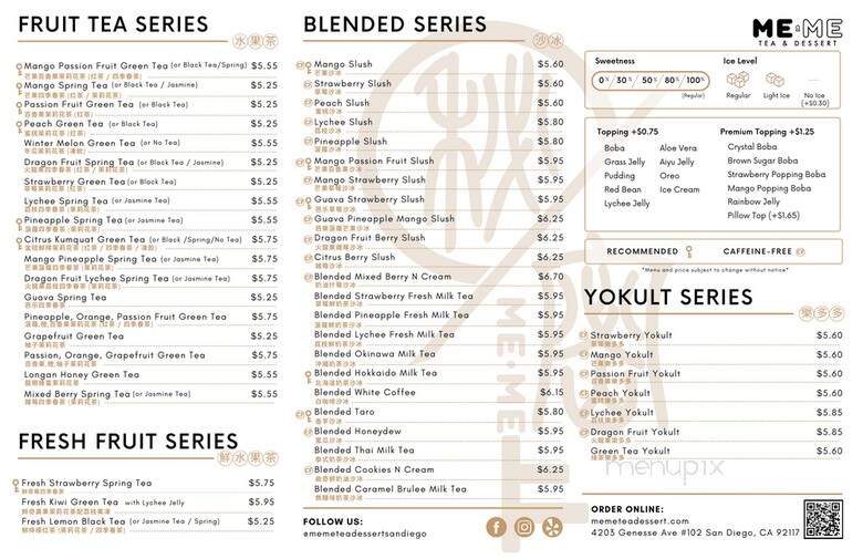 RareTea - San Diego, CA menu_pic