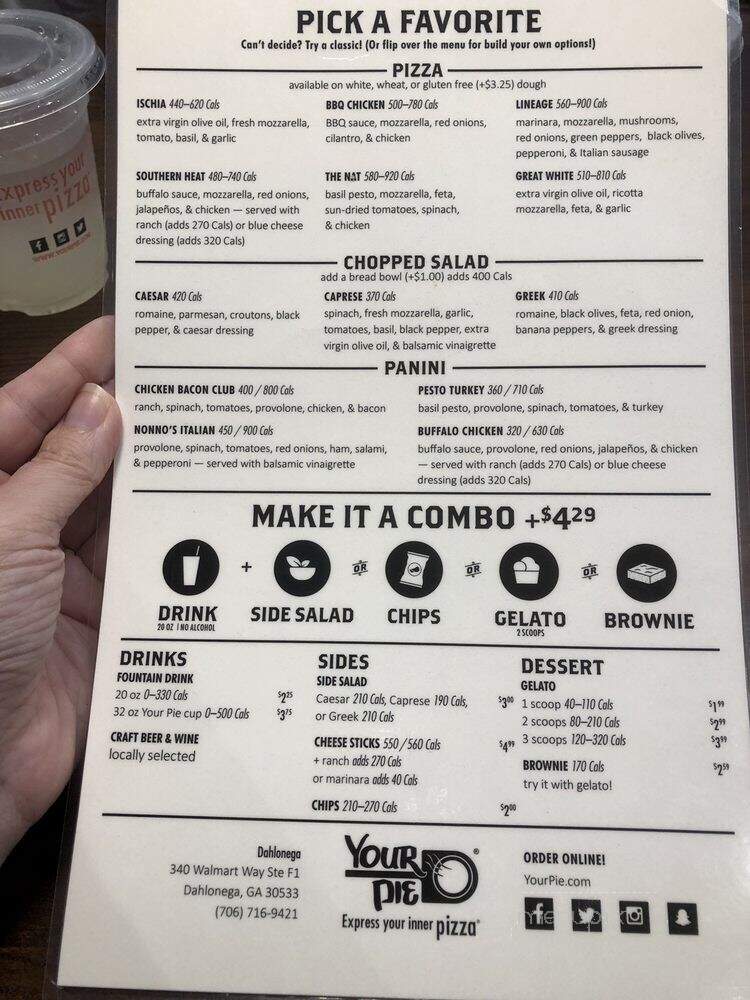 Your Pie - Dahlonega, GA menu_pic