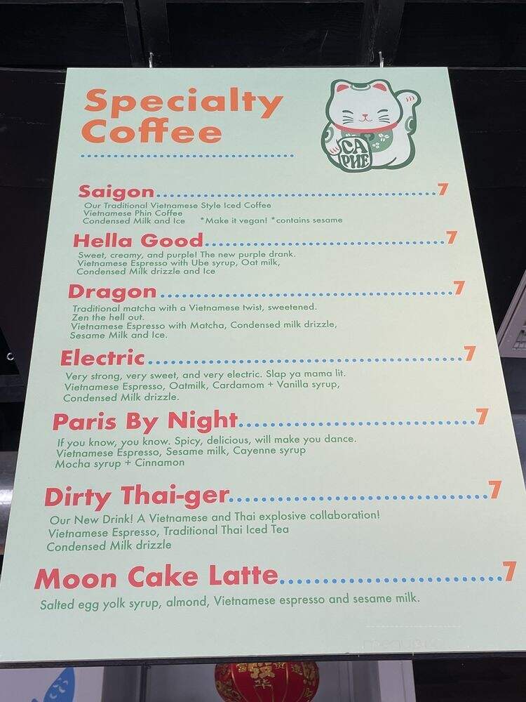Cafe Ca Phe - Kansas City, MO menu_pic