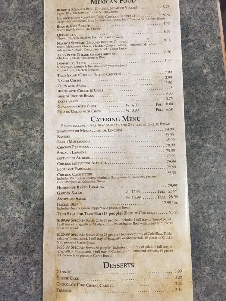 Noa's Pizza - Pewaukee, WI menu_pic