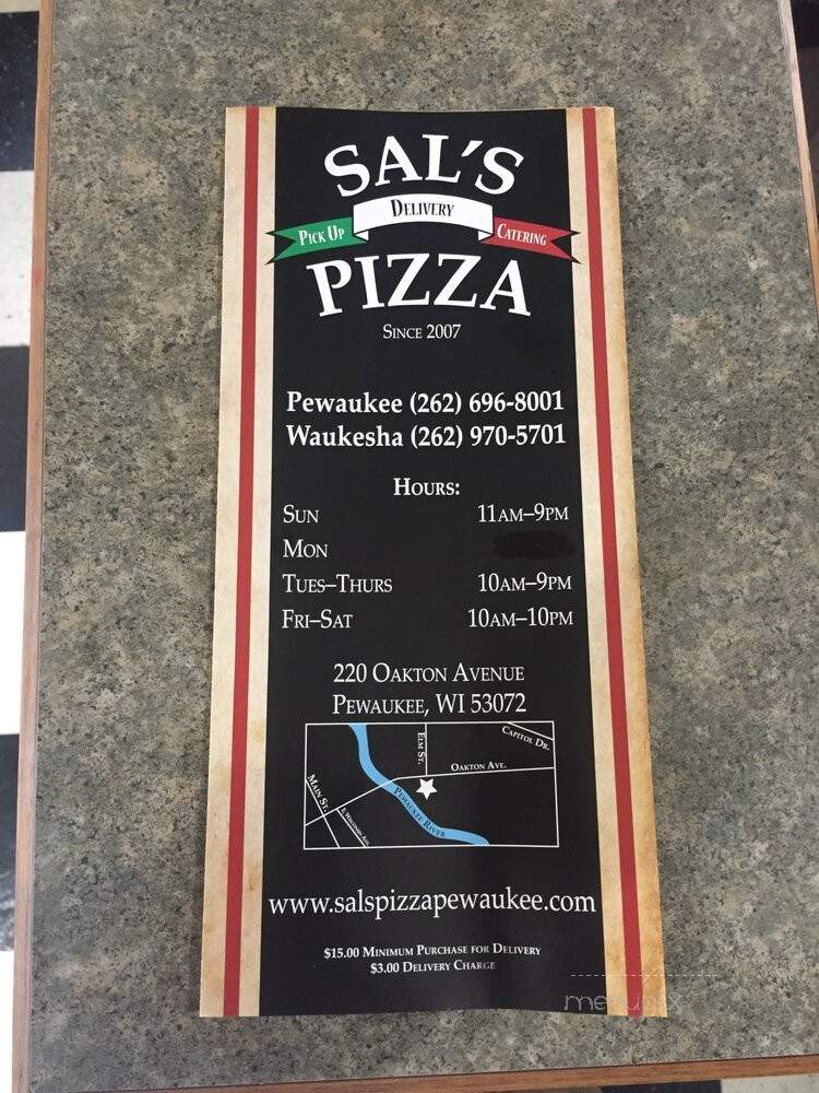 Noa's Pizza - Pewaukee, WI menu_pic