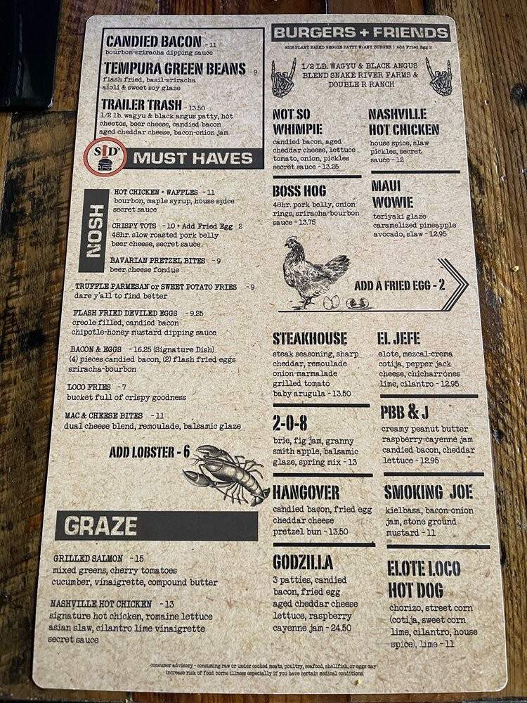 Sids Garage - Meridian, ID menu_pic