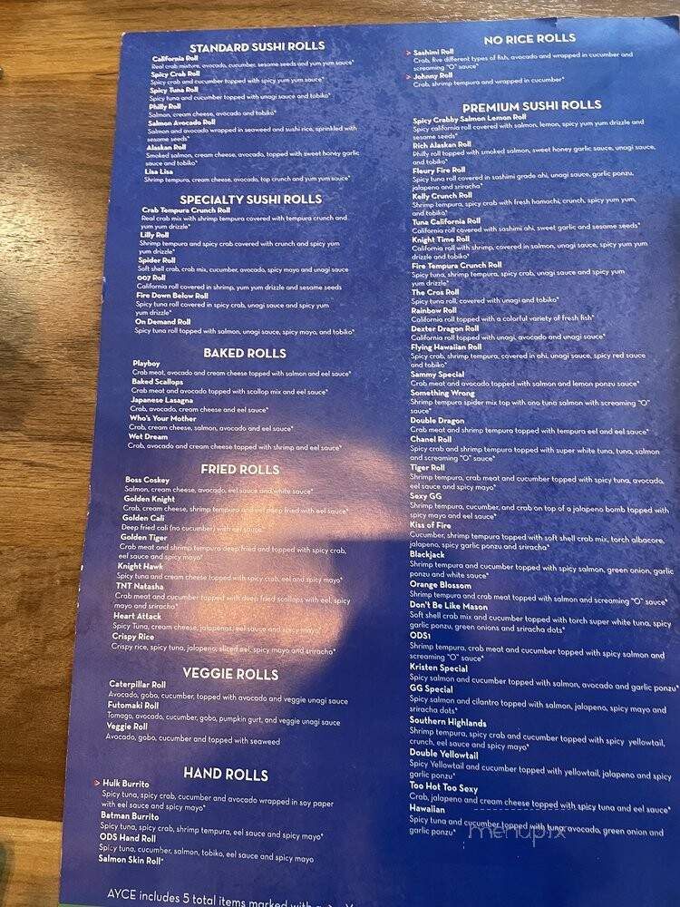On Demand Sushi - Las Vegas, NV menu_pic