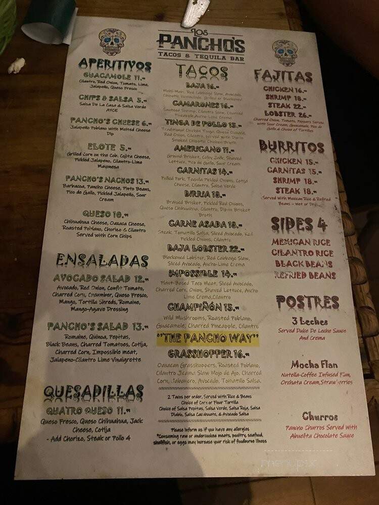 Los Pancho's Tacos and Tequila Bar - Lake Worth, FL menu_pic