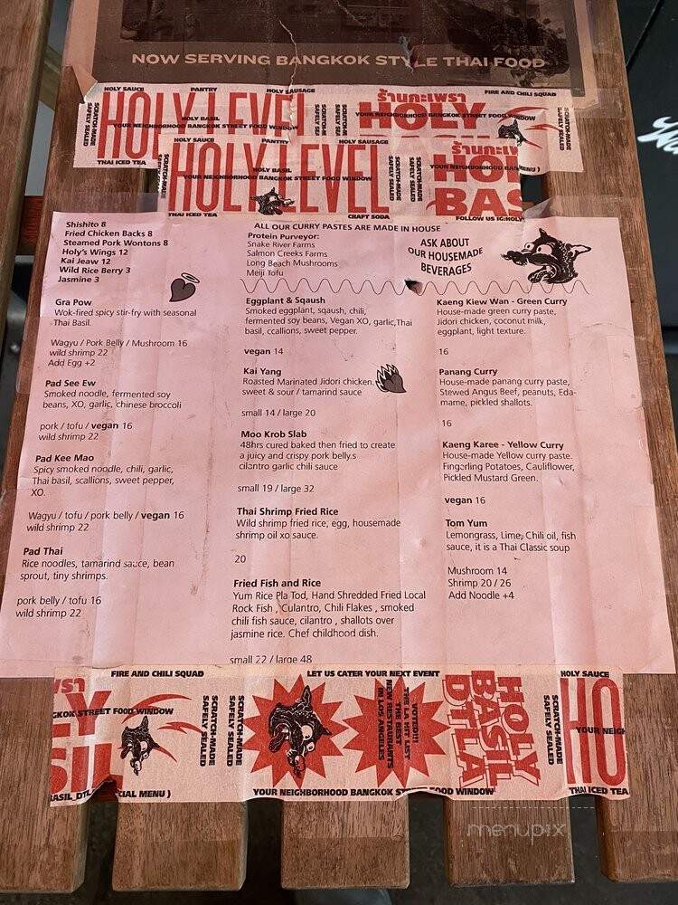 Holy Basil - Los Angeles, CA menu_pic