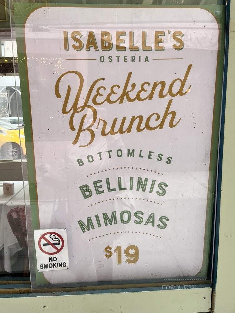 Isabelle's Osteria - New York, NY menu_pic