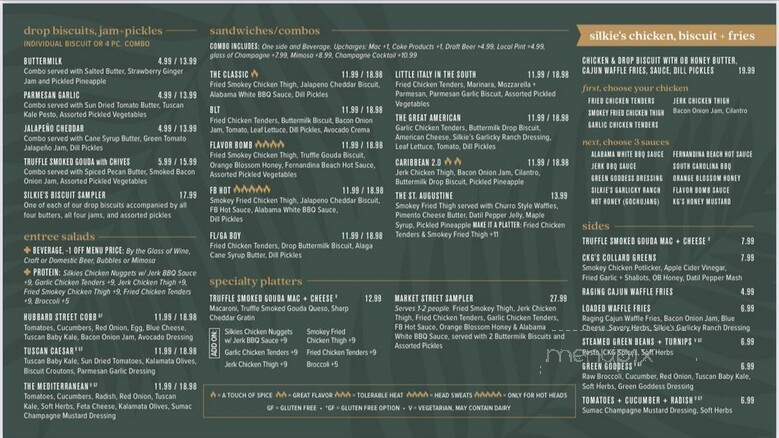 Silkie's Chicken and Champagne Bar - Jacksonville, FL menu_pic