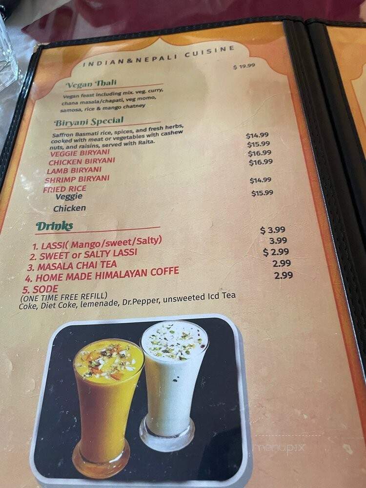 Taste of Himalaya - Jackson, CA menu_pic