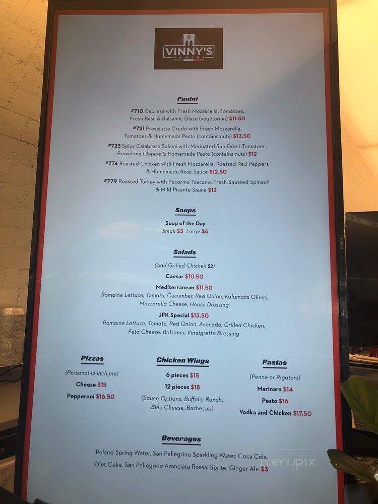 Vinny's Panini - Queens, NY menu_pic