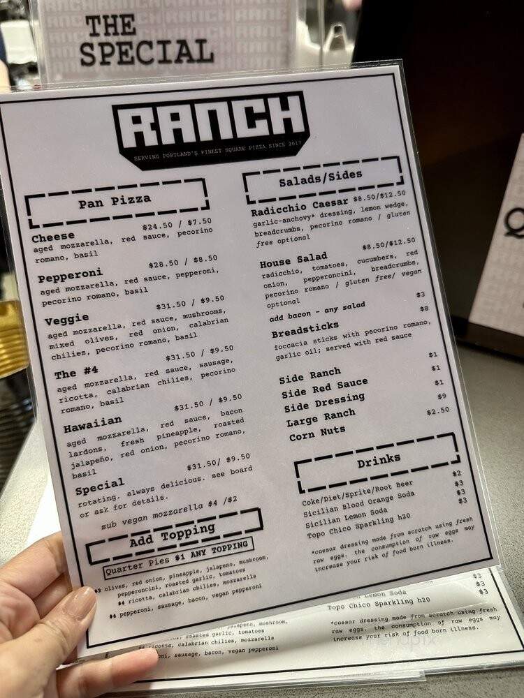 Ranch Happy Valley - Portland, OR menu_pic