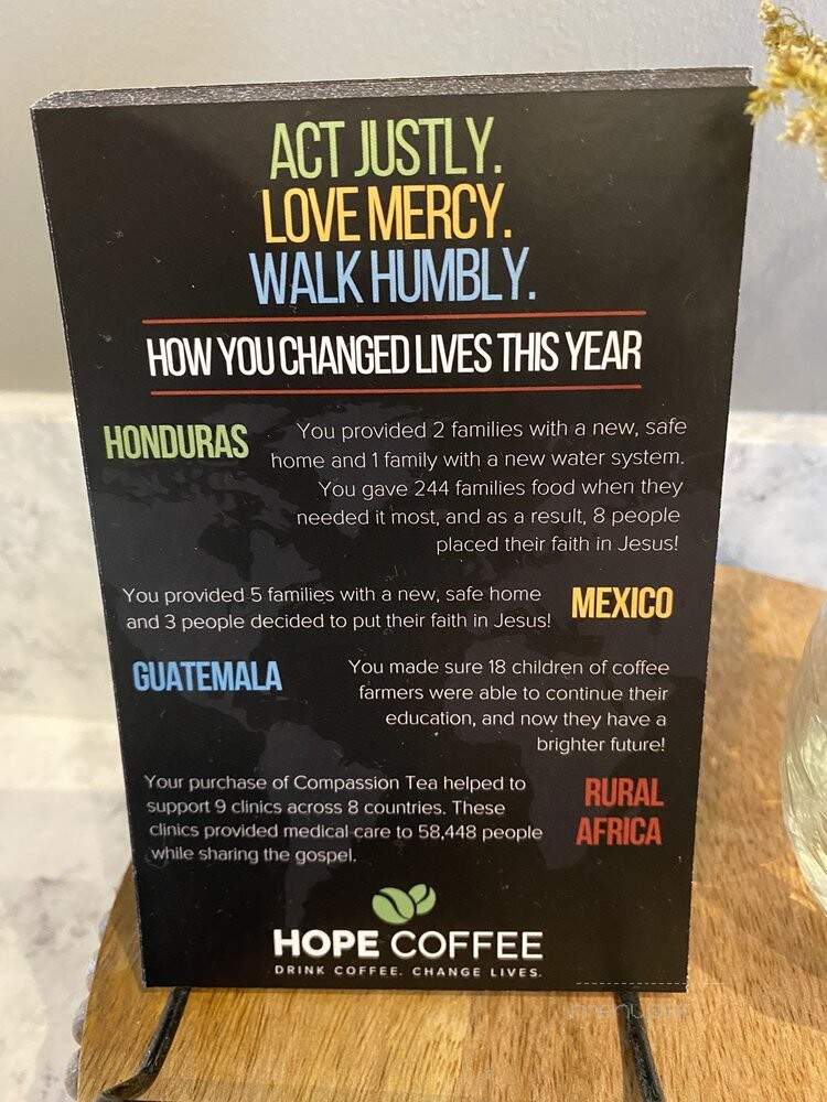 Hope Coffee - Sunnyvale, TX menu_pic