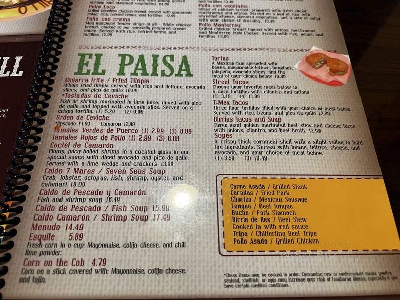 El Potrillo - Virginia Beach, VA menu_pic