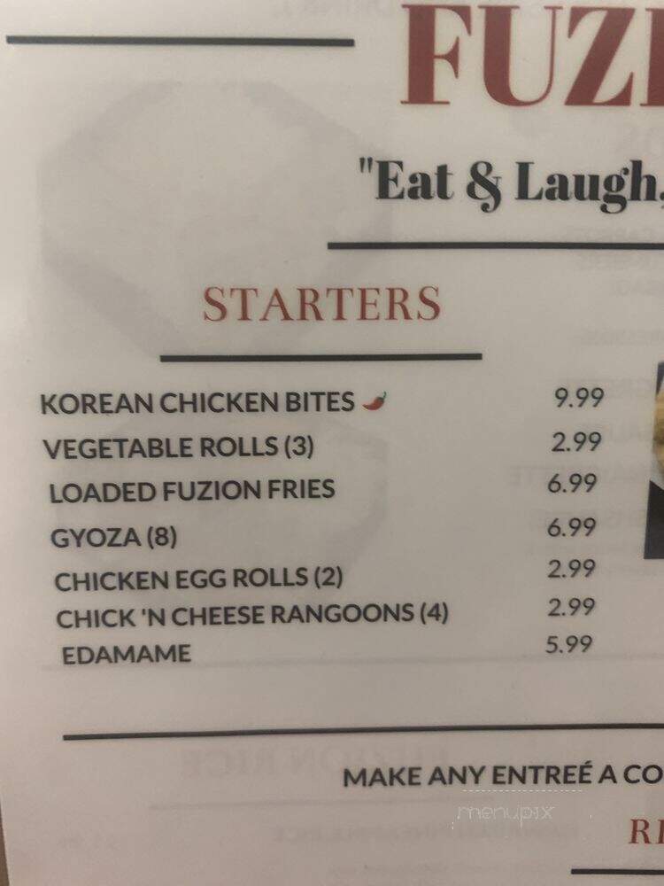 Fuzion Spice - Tampa, FL menu_pic