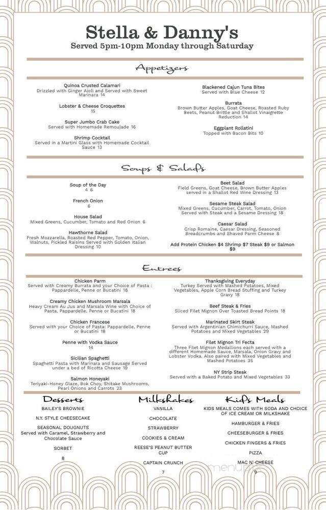 Stella & Danny's - Hawthorne, NJ menu_pic