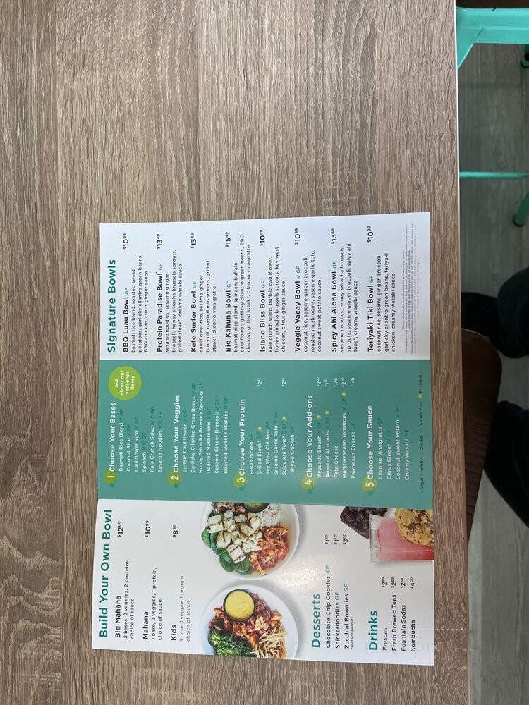 Mahana Fresh - Brandon, FL menu_pic