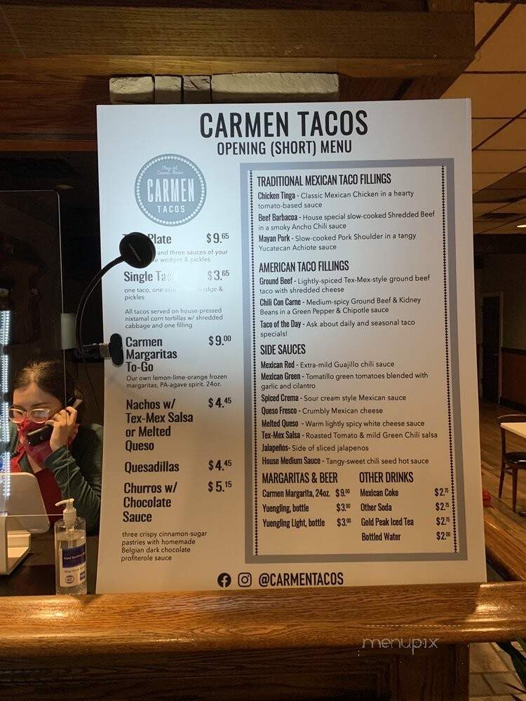 Carmen Tacos - Finleyville, PA menu_pic