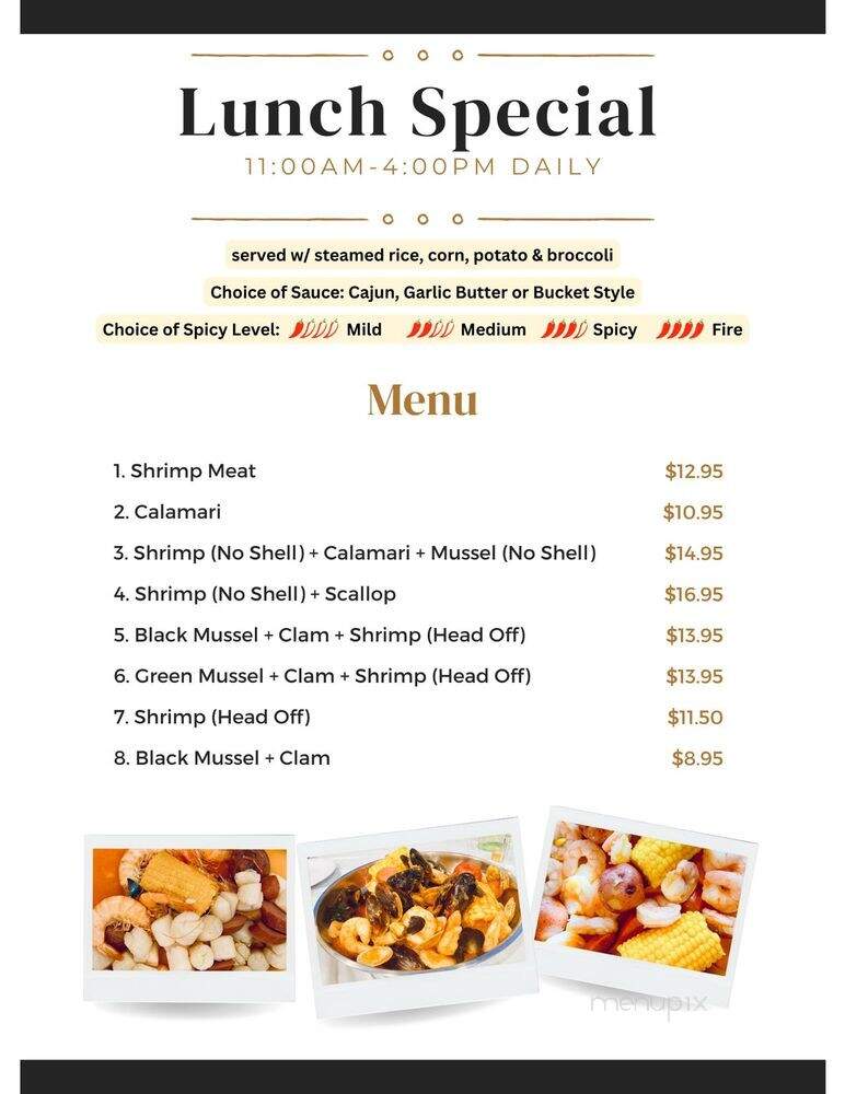 Seafood Bucket - Salt Lake City, UT menu_pic