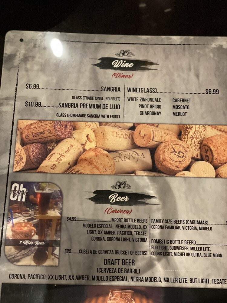 Mi Cozumel - Cincinnati, OH menu_pic