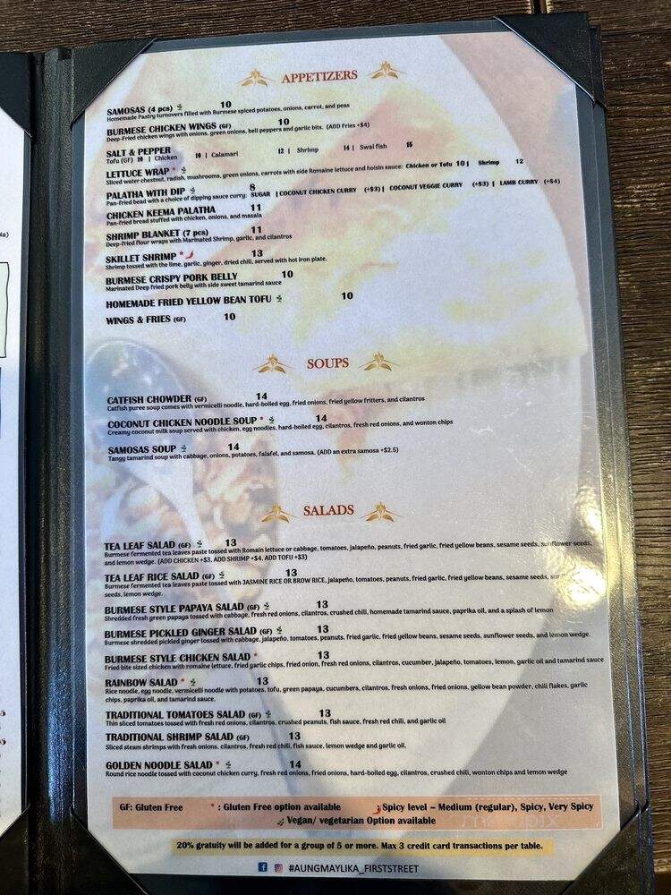 Aung MayLiKa - Benicia, CA menu_pic