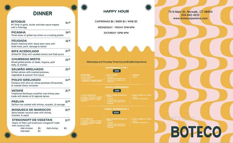 Ipanema Restaurant - Norwalk, CT menu_pic