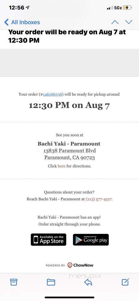 Beni Yaki - Paramount, CA menu_pic