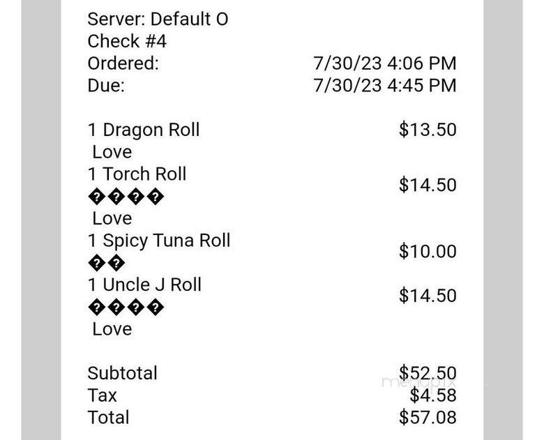 Sushi Q - Sacramento, CA menu_pic