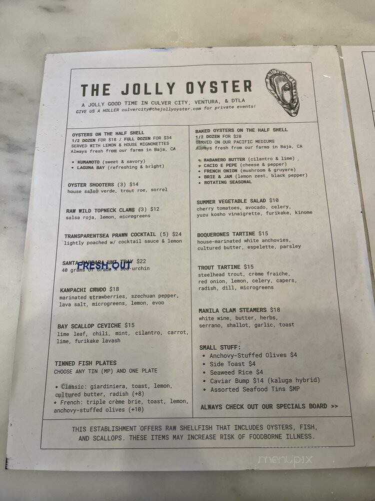 The Jolly Oyster Bar - Culver City, CA