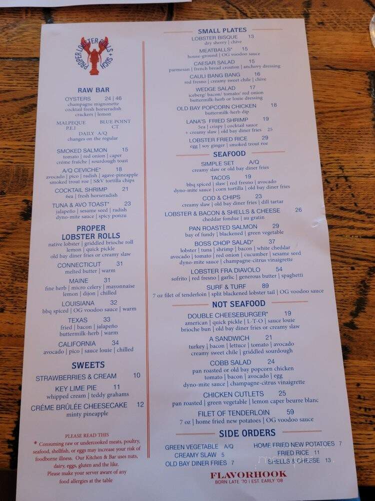Yo! Lobster - Dallas, TX menu_pic