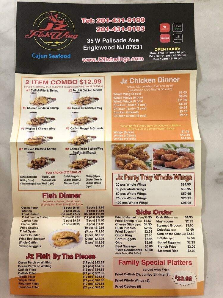 JZ Fish Wing - Englewood, NJ menu_pic