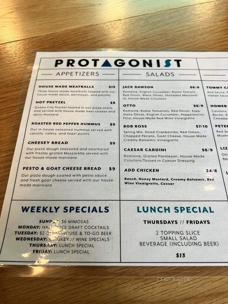 Protagonist Southend - Charlotte, NC menu_pic