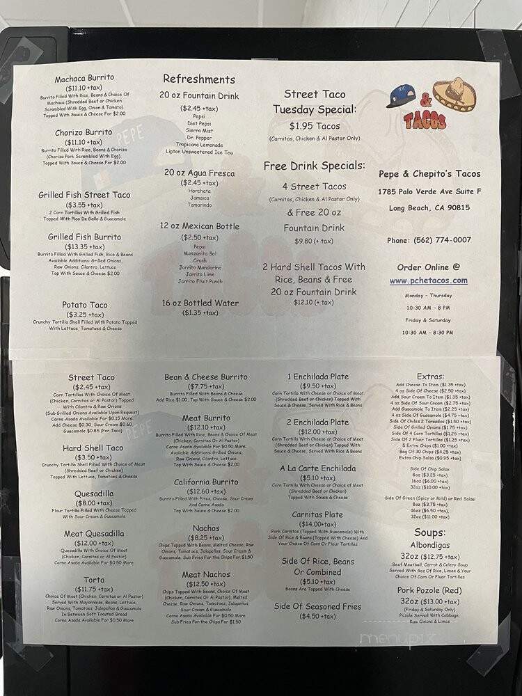 Pepe and Chepito's Tacos - Long Beach, CA menu_pic