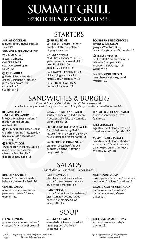 Summit Grill Kitchen & Cocktails - Fort Wayne, IN menu_pic