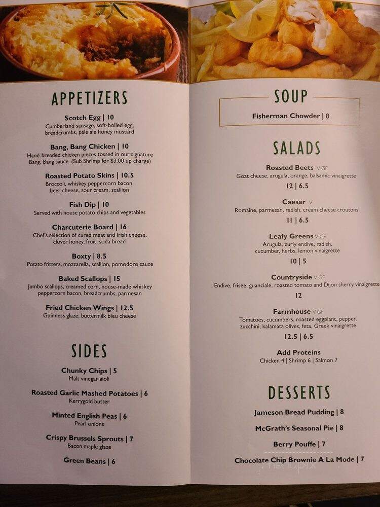McGrath's Irish Ale House - Bradenton, FL menu_pic