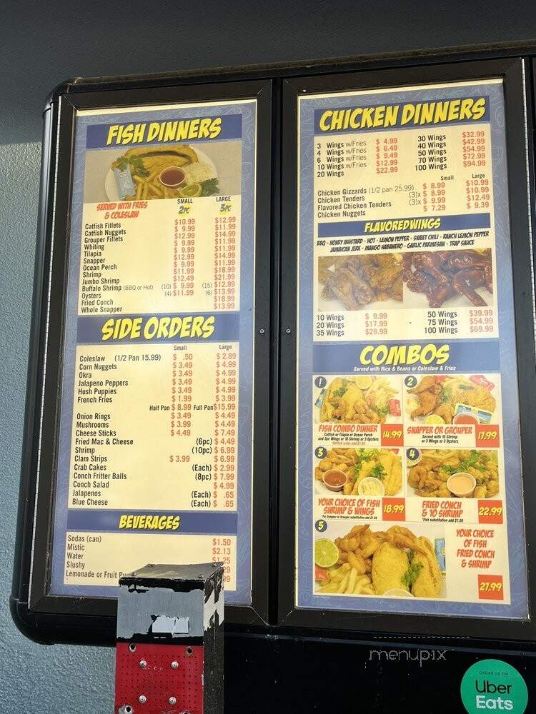 Hooks Fish & Chicken - North Lauderdale, FL menu_pic