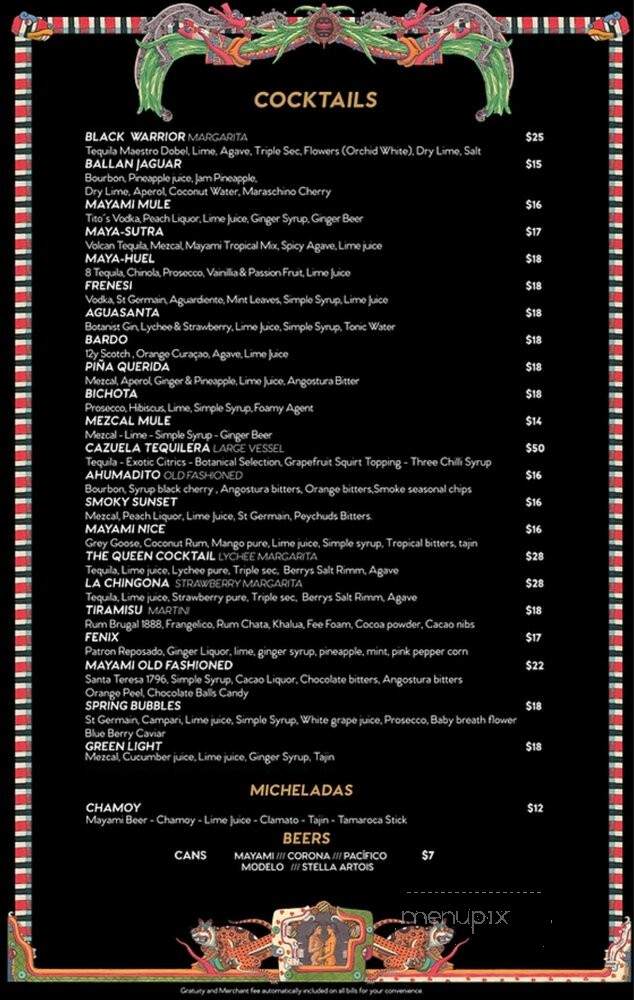 Mayami Mexicantina - Miami, FL menu_pic