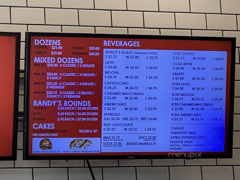 Randy's Donuts - Torrance, CA menu_pic