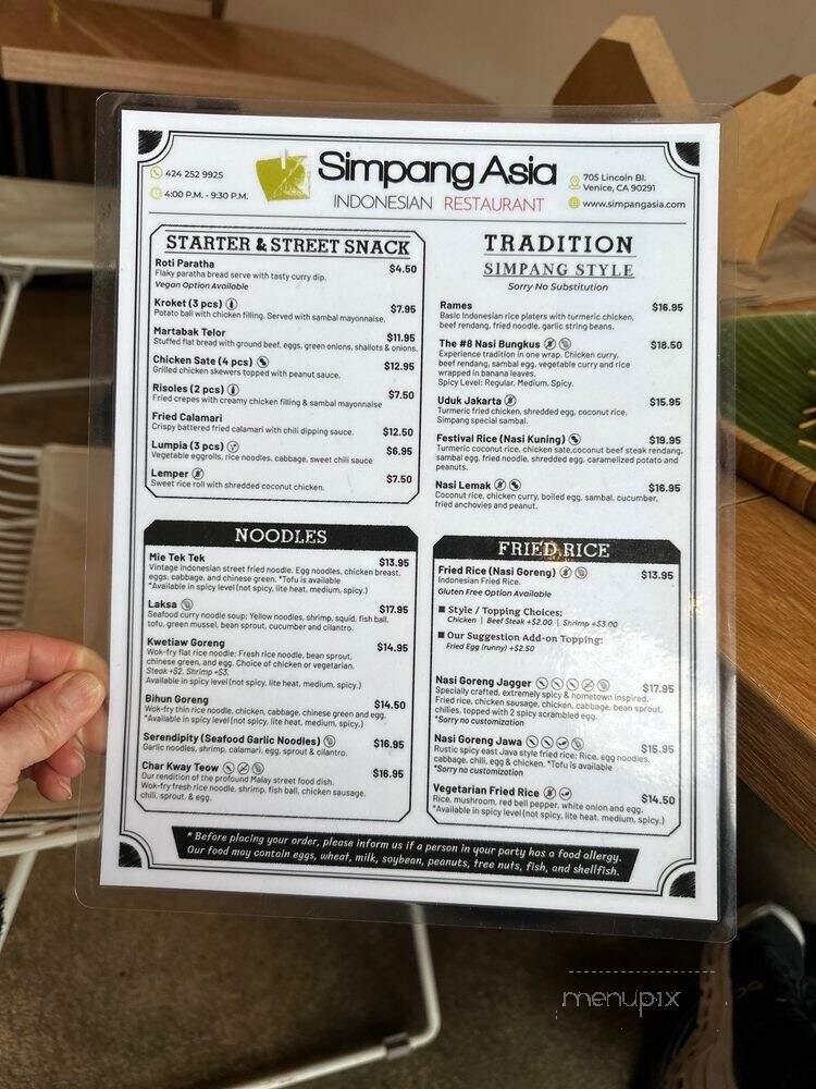 Simpang Asia - Venice, CA menu_pic