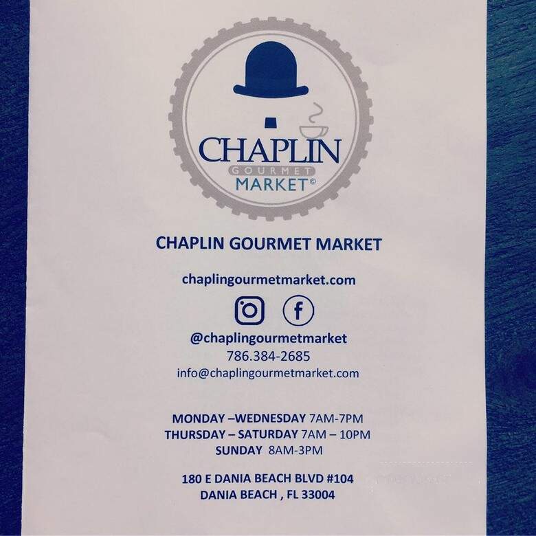 Chaplin Gourmet Market - Dania Beach, FL