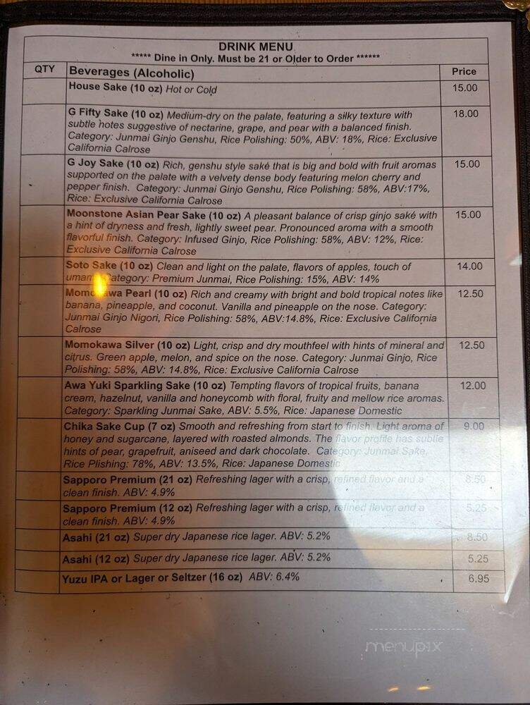 Musashi's - Portland, OR menu_pic