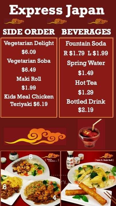 Express Japan - Vancouver, WA menu_pic