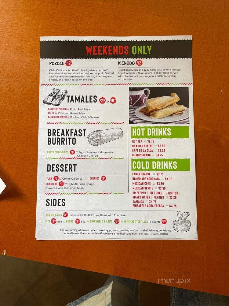 Armando's Tacos - Thousand Oaks, CA menu_pic