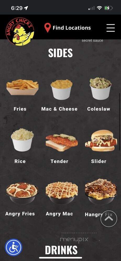 Angry Chickz - Oceanside, CA menu_pic