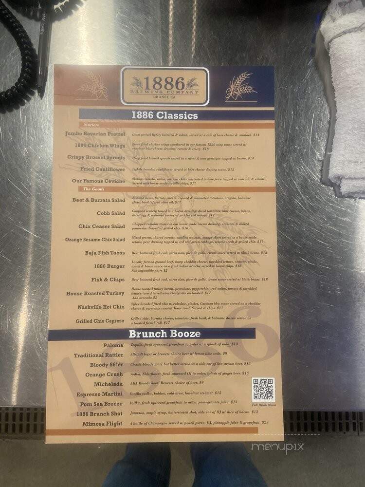 1886 Brewing - Orange, CA menu_pic