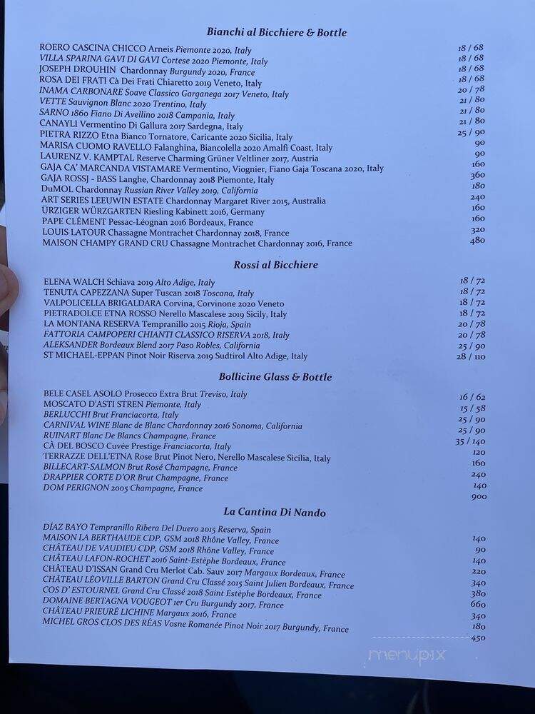 Nando Trattoria Manhattan Beach - Manhattan Beach, CA menu_pic