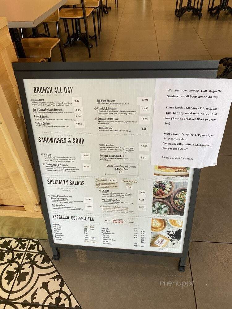 La Boulangerie San Francisco - Irvine, CA menu_pic