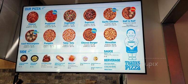 Thanks Pizza - Los Angeles, CA menu_pic